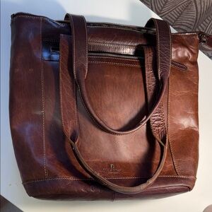 Wild West Los Angeles X Free People artisan leather tote bag